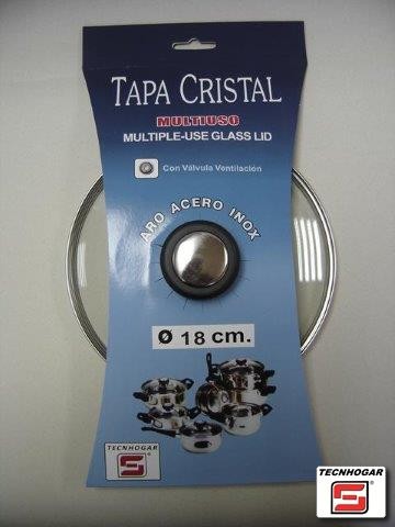 TAPA CRISTAL 18cm INOX C/V