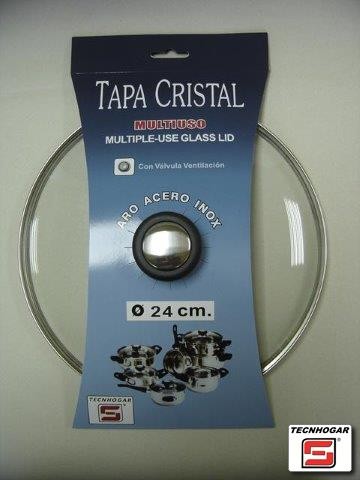 TAPA CRISTAL 24cm INOX C/V