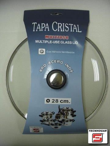 TAPA CRISTAL 28cm INOX C/V