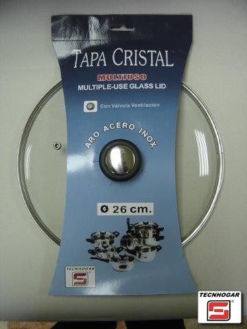 TAPA CRISTAL 26cm INOX C/V