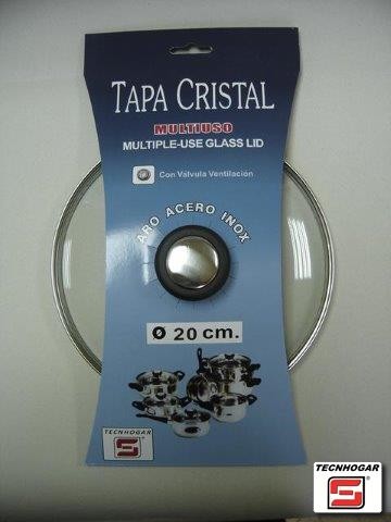 TAPA CRISTAL 20cm INOX C/V